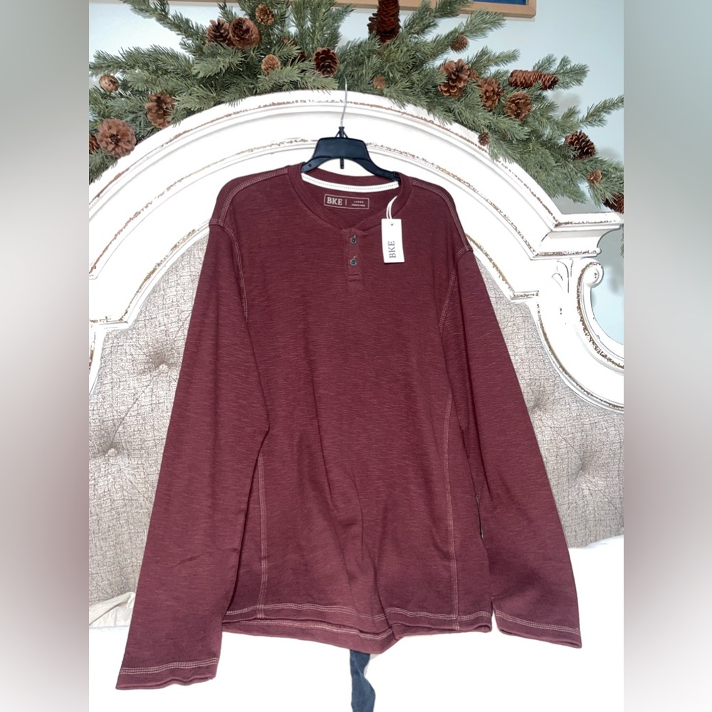 BKE Men’s Henley long sleeve nwt